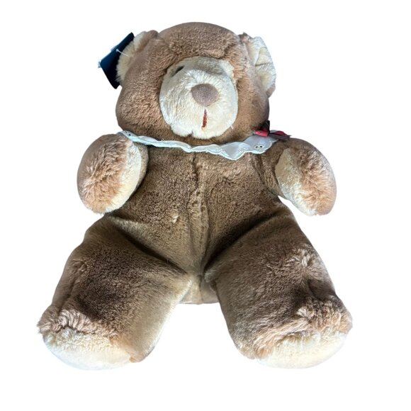 Vintage Carousel Mikki Bear Plush 1985 Brown Stuffed Animal 12" Surface Washable - Picture 2 of 9